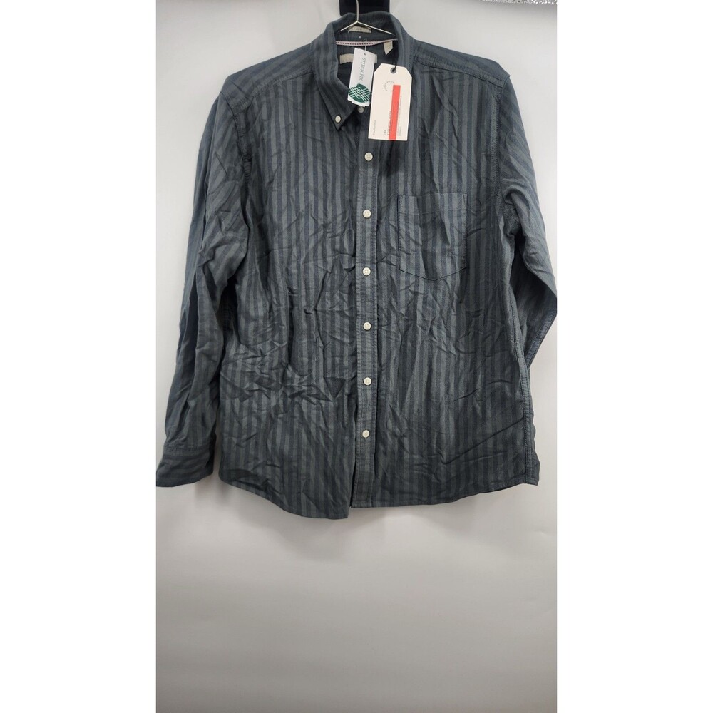 Hawker Rye Men's Dark Green Medium Short Essential Stretch Oxford Shirt‎ NWT